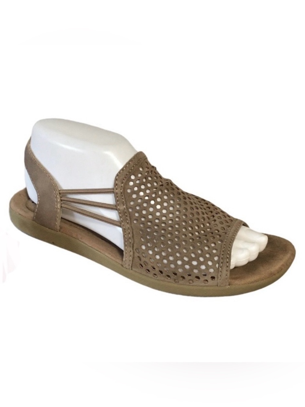 EARTH ORIGINS perforated sling back sandals lSz 7.5 Sedona Brown/Sepia T…